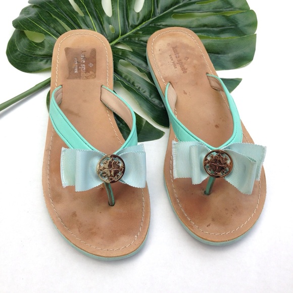 kate spade Shoes - Kate Spade Leather Bow Sandals
